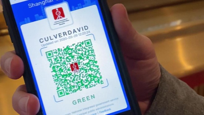 Sử dụng mã QR y tế tại thành phố ven biển